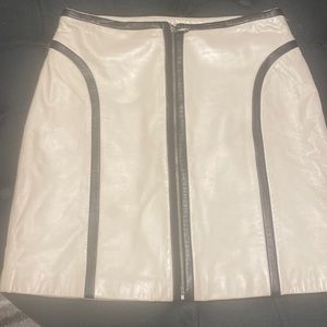 Margaret Godfrey Leather Minimalist  Mini Skirt